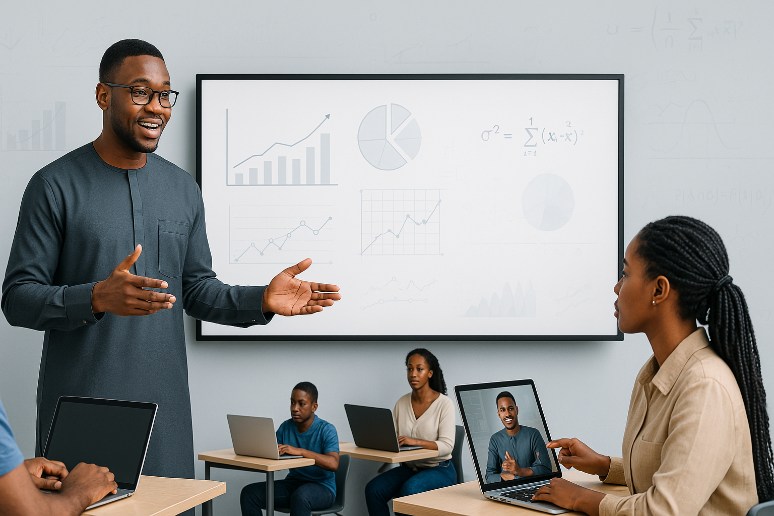 Actuarial science students studying